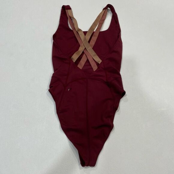 Fabletics Burgundy One Piece Swimsuit Women’s Small - Picture 2 of 6